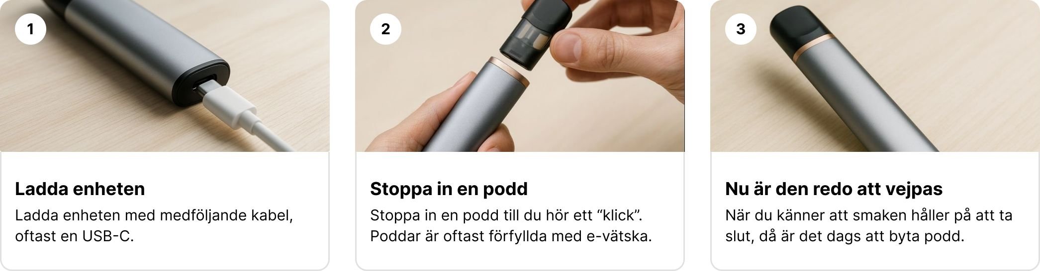 Hur man använder en vape med podd