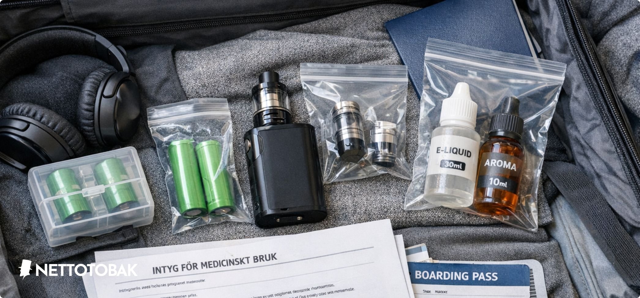 Packa vape inför resan