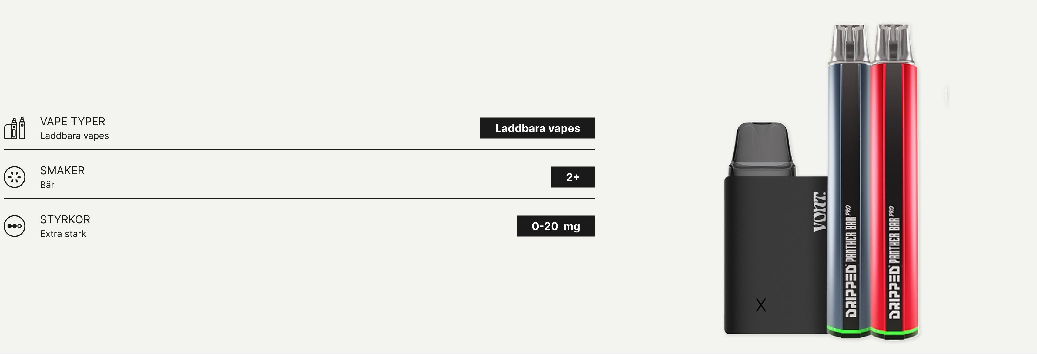 Laddbara vapes kategori
