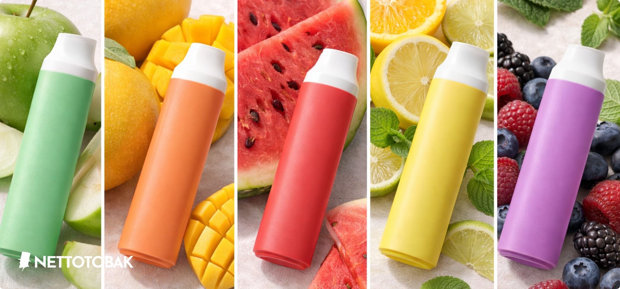 Olika smaker på nikotinfria vapes 