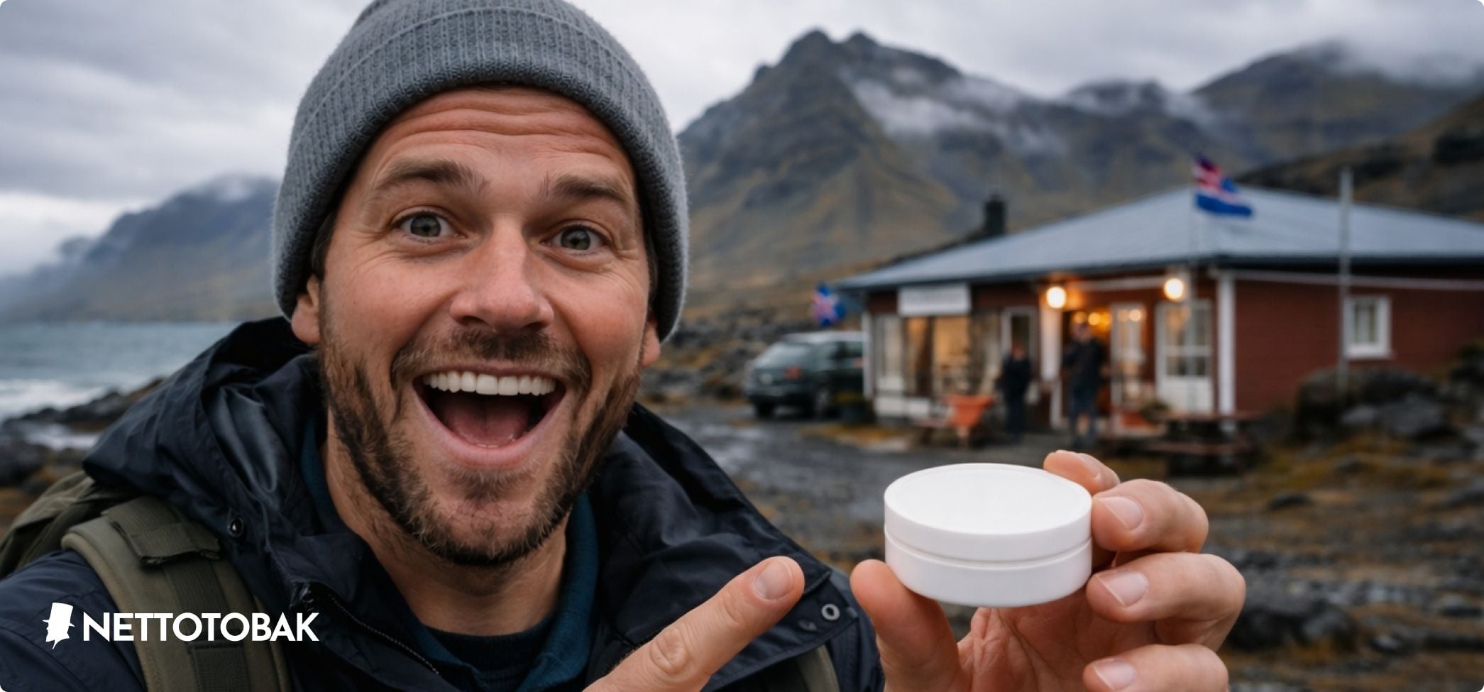 Svensk turist som hittat vitt snus på Island