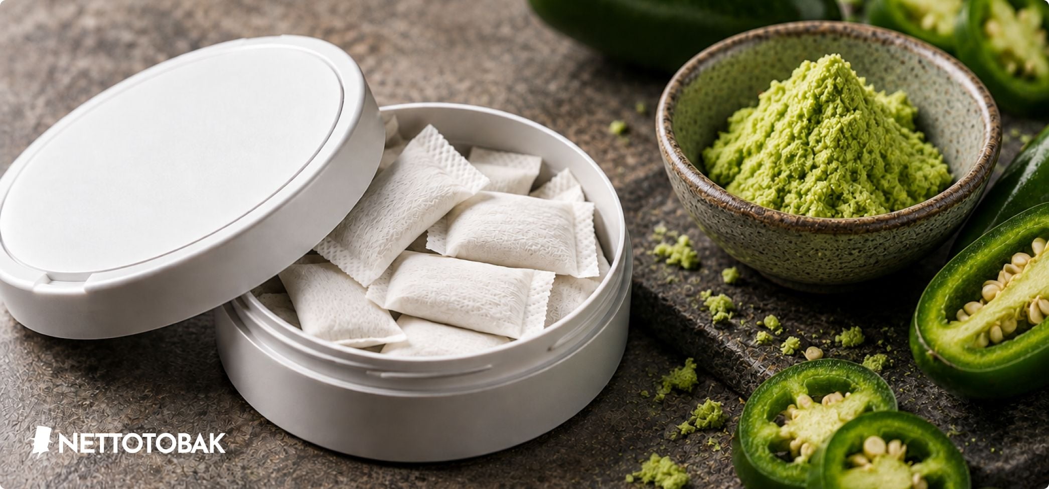 Wasabi och jalapeno smak på snus
