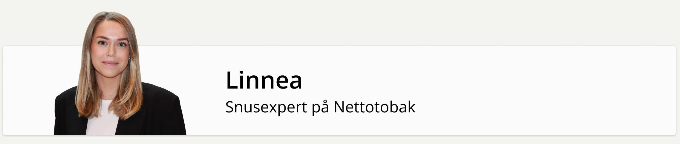 Vitt snus expert på Nettotobak