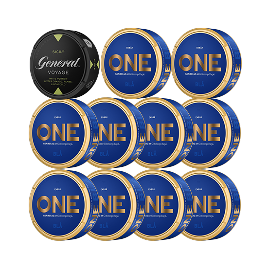 Mixpack 10 One Blå & 1 General Voyage Sicily