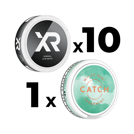 Mixpack 10 XR General Slim White & 1 Catch White Spearmint Mini