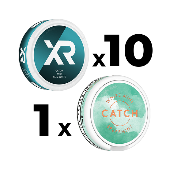 Mixpack 10 XR Catch Mint Slim White & 1 Catch White Spearmint Mini