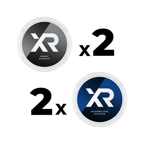 XR 2x General White, 2x Göteborgs Rapé White Mixpack