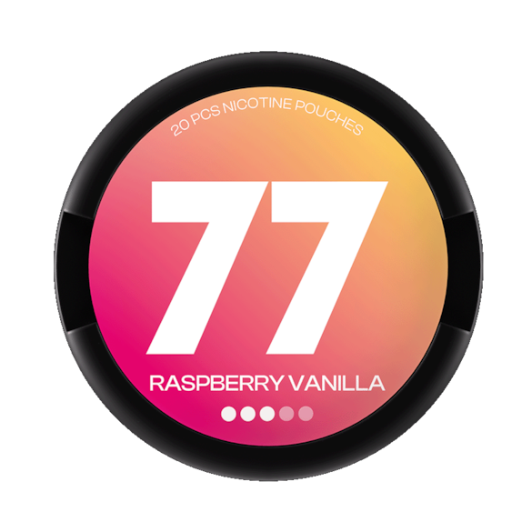 77 Nicotine Pouches Raspberry & Vanilla