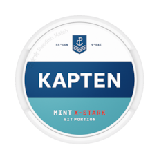 Kapten Vit Mint Extra Stark Portionssnus