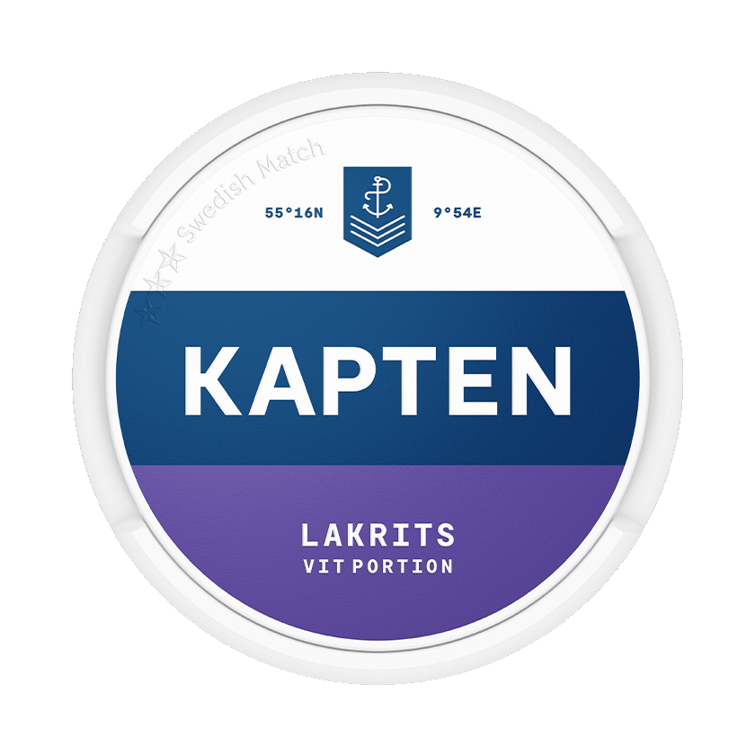 Kapten Lakrits Vit - nikotinpåsar