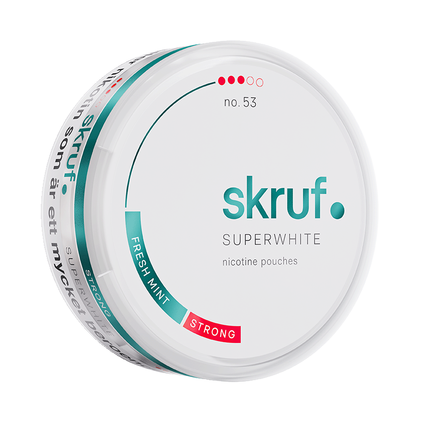 Skruf Skruf Super White No. 53 Fresh Mint #3 Normal - nikotinpåsar
