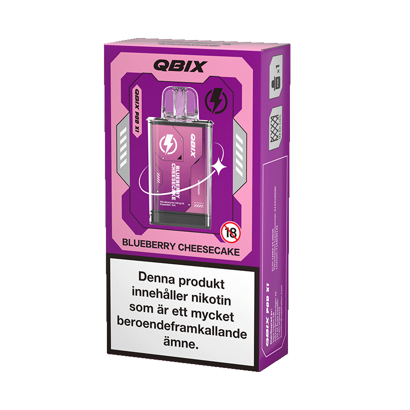Kp QBIX Pod Blueberry Cheesecake - frn 44,89 kr/st