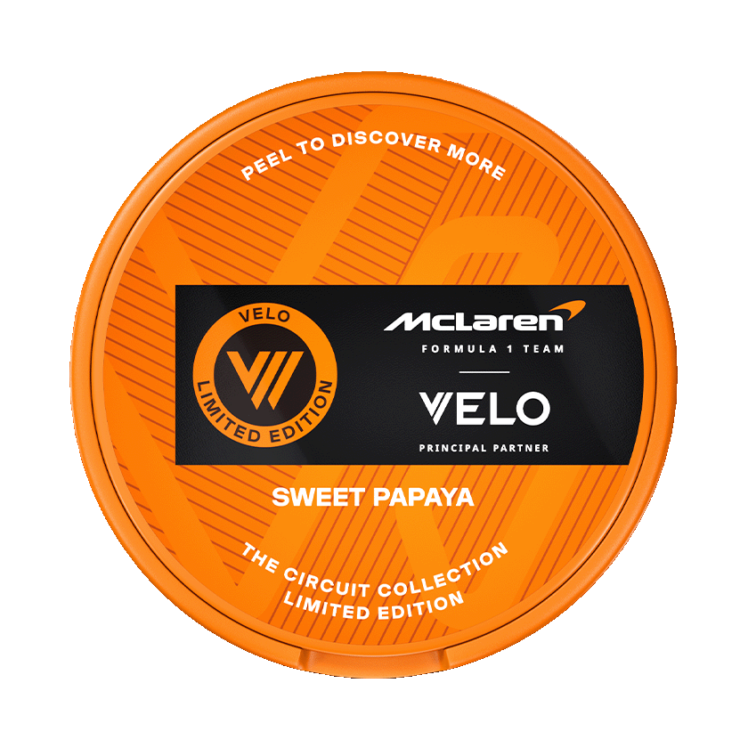 VELO Velo McLaren Sweet Papaya Limited Edition Normal – nikotinpåsar