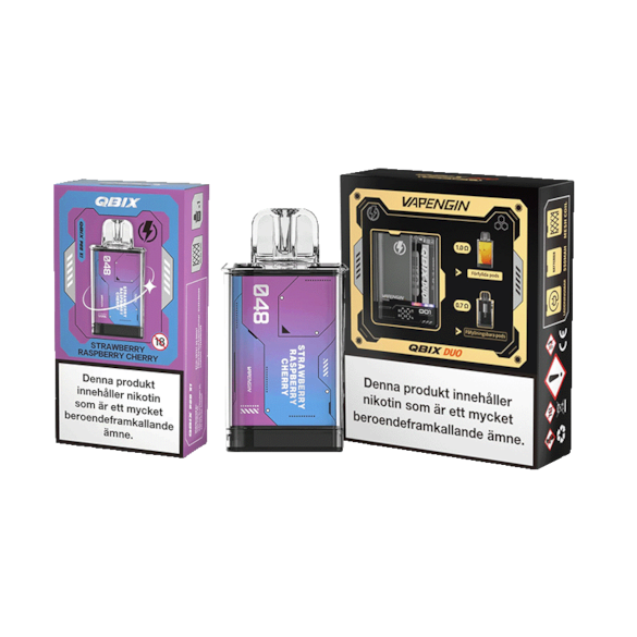 QBIX Batteri Duo + Pod Strawberry Raspberry Cherry