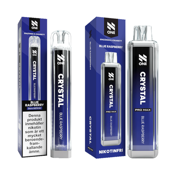 N One Crystal Blue Raspberry 0mg+20mg Mixpack