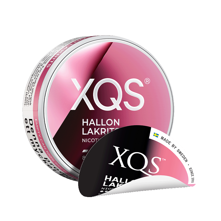 XQS XQS Hallon Lakrits - Fri frakt från 499 kr Strong - nikotinpåsar