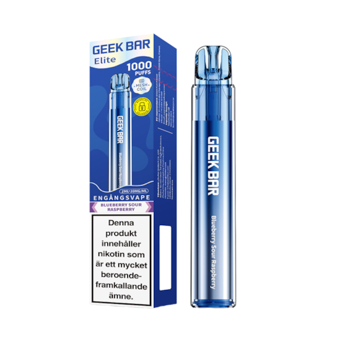 Köp GEEK BAR Elite 1000 Blueberry Sour Raspberry - från 59,89 kr/st⭐