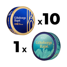 10 Göteborgs Rapé One + 1 Göteborgs Rapé Mint