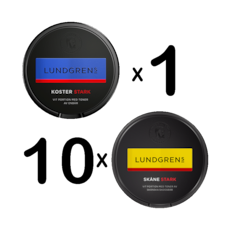 10 Lundgrens Skåne Stark + 1 Lundgrens Koster Stark
