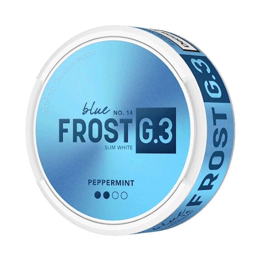 G 3 G.3 No.14 Frost Blue Slim White - portionssnus