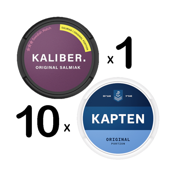 10 Kapten Original + 1 Kaliber Original Salmiak
